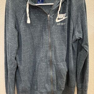 Nike Grey Zip-Up Hoodie